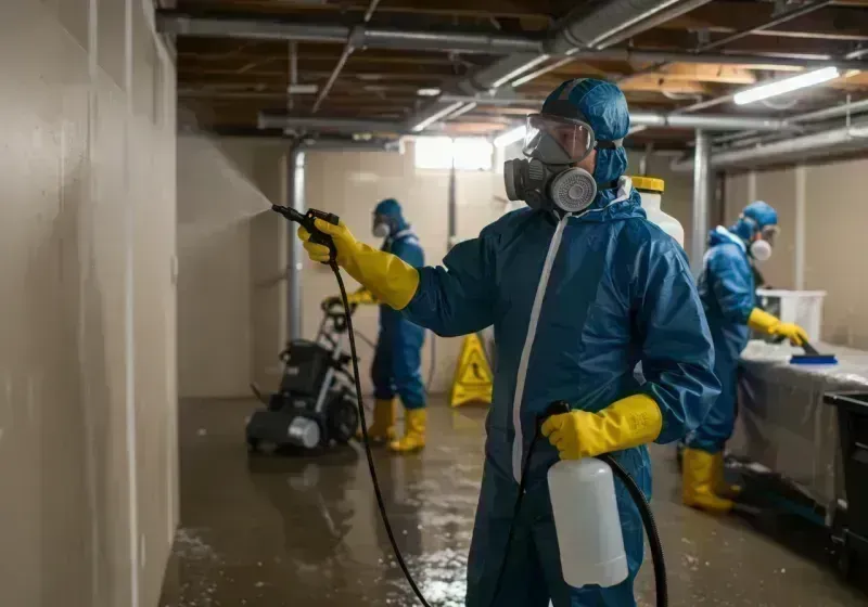 Basement Sanitization and Antimicrobial Treatment process in Shinnston, WV