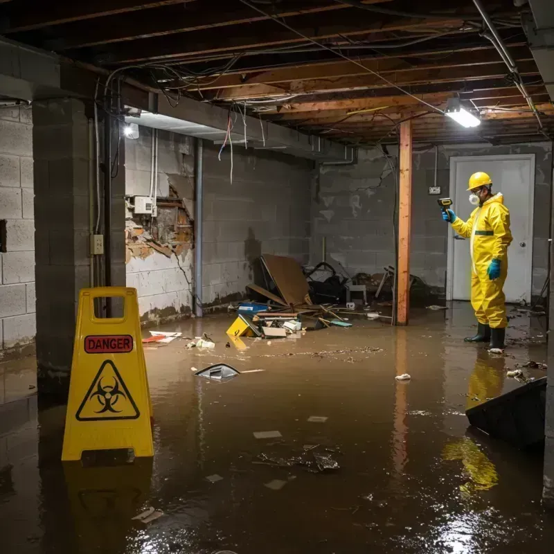 Flooded Basement Electrical Hazard in Shinnston, WV Property